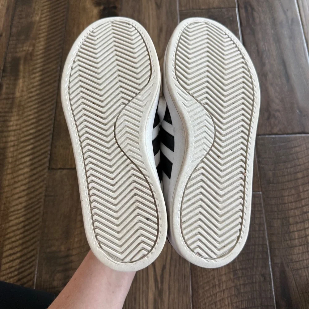 Adidas Grand Court Cloudfoam Comfort White Black Sneakers GW9214 Womens 8 - Picture 9 of 9